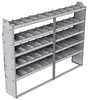 21-8363-5 Profiled back shelf unit 84"Wide x 13.5"Deep x 63"High with 5 shelves