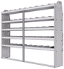 21-8363-5 Profiled back shelf unit 84"Wide x 13.5"Deep x 63"High with 5 shelves