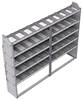 21-8363-5 Profiled back shelf unit 84"Wide x 13.5"Deep x 63"High with 5 shelves