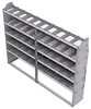 21-8363-5 Profiled back shelf unit 84"Wide x 13.5"Deep x 63"High with 5 shelves