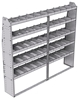 21-8372-5 Profiled back shelf unit 84"Wide x 13.5"Deep x 72"High with 5 shelves