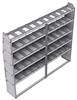 21-8372-5 Profiled back shelf unit 84"Wide x 13.5"Deep x 72"High with 5 shelves