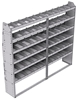 21-8372-6 Profiled back shelf unit 84"Wide x 13.5"Deep x 72"High with 6 shelves