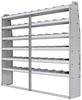 21-8372-6 Profiled back shelf unit 84"Wide x 13.5"Deep x 72"High with 6 shelves