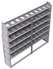 21-8372-6 Profiled back shelf unit 84"Wide x 13.5"Deep x 72"High with 6 shelves