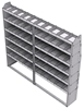 21-8372-6 Profiled back shelf unit 84"Wide x 13.5"Deep x 72"High with 6 shelves