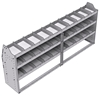 21-8536-3 Profiled back shelf unit 84"Wide x 15.5"Deep x 36"High with 3 shelves