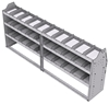 21-8536-3 Profiled back shelf unit 84"Wide x 15.5"Deep x 36"High with 3 shelves