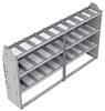 21-8548-3 Profiled back shelf unit 84"Wide x 15.5"Deep x 48"High with 3 shelves