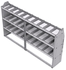 21-8548-3 Profiled back shelf unit 84"Wide x 15.5"Deep x 48"High with 3 shelves