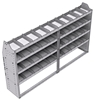 21-8548-4 Profiled back shelf unit 84"Wide x 15.5"Deep x 48"High with 4 shelves