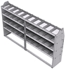 21-8548-4 Profiled back shelf unit 84"Wide x 15.5"Deep x 48"High with 4 shelves