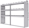 21-8558-3 Profiled back shelf unit 84"Wide x 15.5"Deep x 58"High with 3 shelves