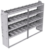 21-8558-4 Profiled back shelf unit 84"Wide x 15.5"Deep x 58"High with 4 shelves