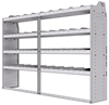 21-8558-4 Profiled back shelf unit 84"Wide x 15.5"Deep x 58"High with 4 shelves