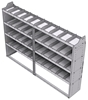 21-8558-4 Profiled back shelf unit 84"Wide x 15.5"Deep x 58"High with 4 shelves