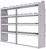 21-8563-4 Profiled back shelf unit 84"Wide x 15.5"Deep x 63"High with 4 shelves