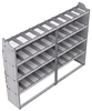 21-8563-4 Profiled back shelf unit 84"Wide x 15.5"Deep x 63"High with 4 shelves