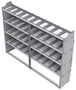 21-8563-4 Profiled back shelf unit 84"Wide x 15.5"Deep x 63"High with 4 shelves