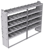 21-8563-5 Profiled back shelf unit 84"Wide x 15.5"Deep x 63"High with 5 shelves