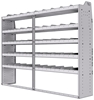 21-8563-5 Profiled back shelf unit 84"Wide x 15.5"Deep x 63"High with 5 shelves