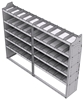 21-8563-5 Profiled back shelf unit 84"Wide x 15.5"Deep x 63"High with 5 shelves