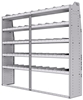 21-8572-5 Profiled back shelf unit 84"Wide x 15.5"Deep x 72"High with 5 shelves