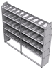 21-8572-5 Profiled back shelf unit 84"Wide x 15.5"Deep x 72"High with 5 shelves