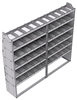 21-8572-6 Profiled back shelf unit 84"Wide x 15.5"Deep x 72"High with 6 shelves