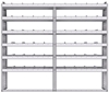 21-8572-6 Profiled back shelf unit 84"Wide x 15.5"Deep x 72"High with 6 shelves