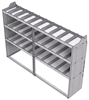 21-8858-3 Profiled back shelf unit 84"Wide x 18.5"Deep x 58"High with 3 shelves