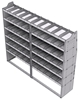 21-8872-6 Profiled back shelf unit 84"Wide x 18.5"Deep x 72"High with 6 shelves