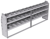 21-9336-3 Profiled back shelf unit 96"Wide x 13.5"Deep x 36"High with 3 shelves