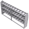 21-9348-3 Profiled back shelf unit 96"Wide x 13.5"Deep x 48"High with 3 shelves