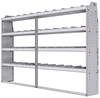 21-9363-4 Profiled back shelf unit 96"Wide x 13.5"Deep x 63"High with 4 shelves