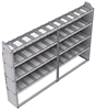 21-9363-4 Profiled back shelf unit 96"Wide x 13.5"Deep x 63"High with 4 shelves