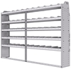 21-9363-5 Profiled back shelf unit 96"Wide x 13.5"Deep x 63"High with 5 shelves