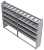 21-9363-5 Profiled back shelf unit 96"Wide x 13.5"Deep x 63"High with 5 shelves