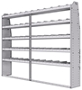 21-9372-5 Profiled back shelf unit 96"Wide x 13.5"Deep x 72"High with 5 shelves