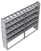 21-9372-5 Profiled back shelf unit 96"Wide x 13.5"Deep x 72"High with 5 shelves