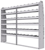 21-9372-6 Profiled back shelf unit 96"Wide x 13.5"Deep x 72"High with 6 shelves