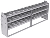 21-9536-3 Profiled back shelf unit 96"Wide x 15.5"Deep x 36"High with 3 shelves