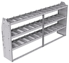 21-9548-3 Profiled back shelf unit 96"Wide x 15.5"Deep x 48"High with 3 shelves