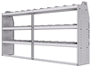 21-9548-3 Profiled back shelf unit 96"Wide x 15.5"Deep x 48"High with 3 shelves