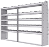 21-9563-5 Profiled back shelf unit 96"Wide x 15.5"Deep x 63"High with 5 shelves