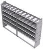 21-9563-5 Profiled back shelf unit 96"Wide x 15.5"Deep x 63"High with 5 shelves