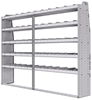 21-9572-5 Profiled back shelf unit 96"Wide x 15.5"Deep x 72"High with 5 shelves