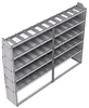 21-9572-5 Profiled back shelf unit 96"Wide x 15.5"Deep x 72"High with 5 shelves