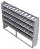 21-9572-5 Profiled back shelf unit 96"Wide x 15.5"Deep x 72"High with 5 shelves