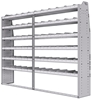 21-9572-6 Profiled back shelf unit 96"Wide x 15.5"Deep x 72"High with 6 shelves